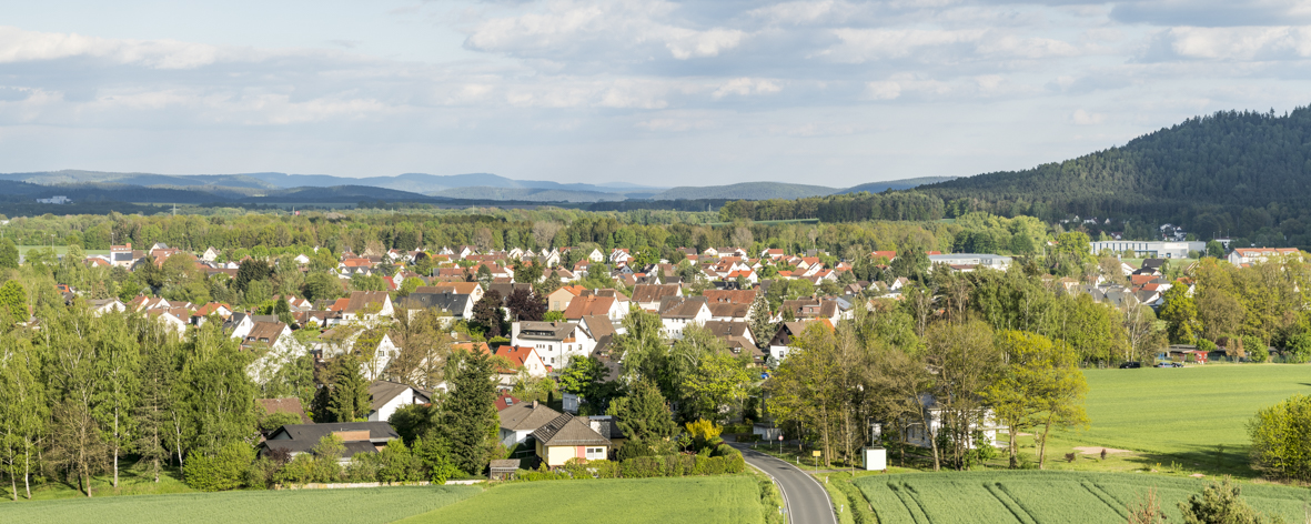 Panoramaaufnahme des Stadtteils Wildenheid.